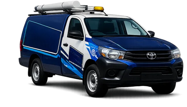 Our drain service van out on a Pymble job